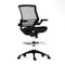 Flash Furniture Mesh Drafting Chair, Padded Arms, Black Mesh/Black Frame BL-LB-8801X-D-BLK-GG - alternate 1